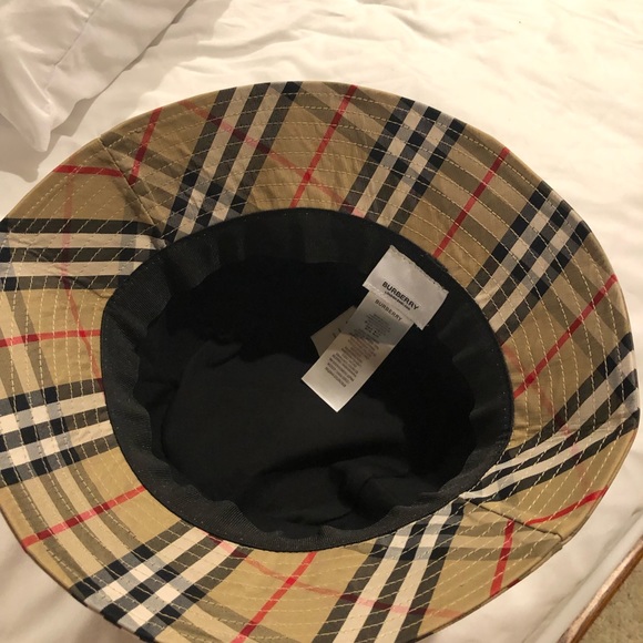 Burberry Beige and Black Checkered Hat - Picture 1 of 4